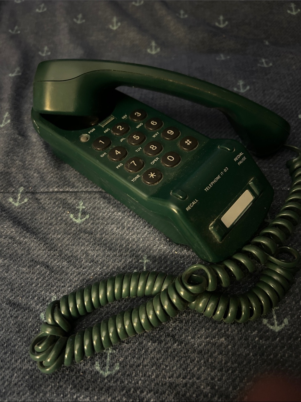 Sony Corded Desk or Wall Phone in Dark Green